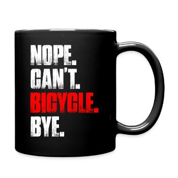 Non, je ne peux pas faire du vélo en descente de VTT - Mug uni - noir - Droite