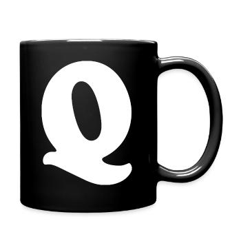 Gros caractères Q | Lettre Q | Q Logo - Mug uni - noir - Droite