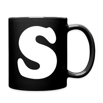 Large S Style Print | Letter S | S Logo - Full Colour Mug - black - Right
