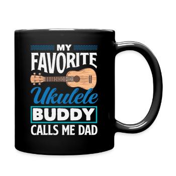 Funny Ukulele Designs and Sayings - Full Colour Mug - black - Right