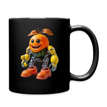 Juicy Orange Bot - Full Colour Mug - black - Right