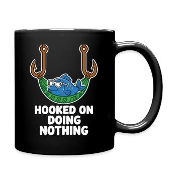 Accroché à ne rien faire Anglerhumor - Mug uni - noir - Droite