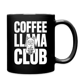 Coffee Llama Club – Iced Coffee - Full Colour Mug - black - Right
