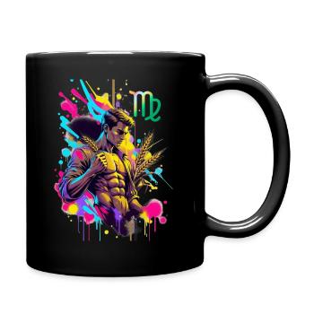 Jungfrau-Mann – Astrologiegeschenk - Tasse einfarbig - Schwarz - Rechts
