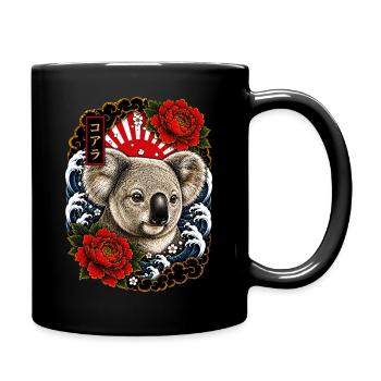 Koala im japanischen Irezumi Tattoo Stil - Tasse einfarbig - Schwarz - Rechts