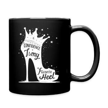 Confidence is my favorite Heel - High Heel Silhoue - Tasse einfarbig - Schwarz - Rechts