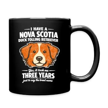 Retro Nova Scotia Duck Tolling Retriever Spruch - Tasse einfarbig - Schwarz - Rechts