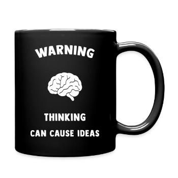 Mind Warning: Ideas Arise - Full Colour Mug - black - Right