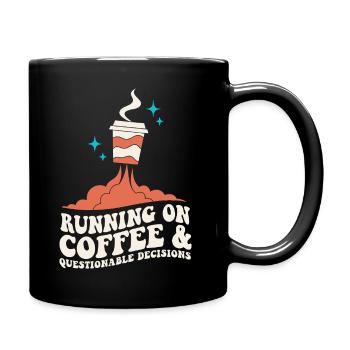 Coffee for questionable decisions - Full Colour Mug - black - Right