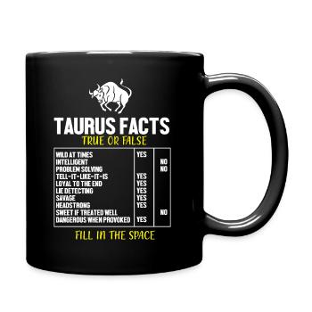 Zodiac sign Taurus - Full Colour Mug - black - Right