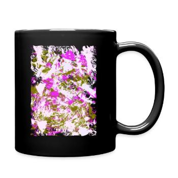 Neon Rosé Tie-Dye Swirl - Full Colour Mug - black - Right