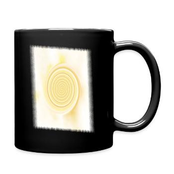 Yellow Spiral Solar Circle - Full Colour Mug - black - Right