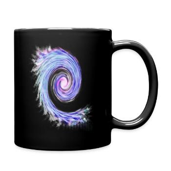 Pastel Swirl Spiral - Full Colour Mug - black - Right