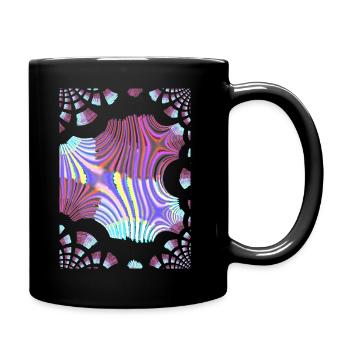 Spirale néon psychédélique - Mug uni - noir - Droite