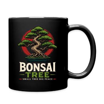 Japanese Bonsai Tree Plant Peace-Pots Bonsai - Full Colour Mug - black - Right