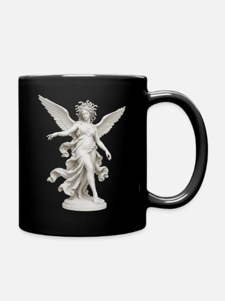 Geflügelte Medusa-Göttin - Tasse einfarbig - Schwarz
