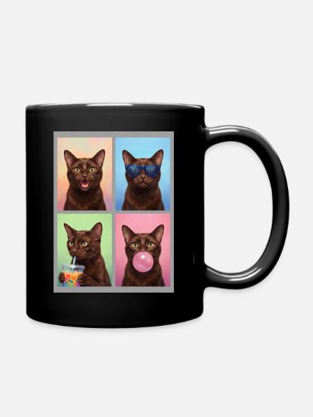Katzen Havana Katze - Tasse einfarbig - Schwarz