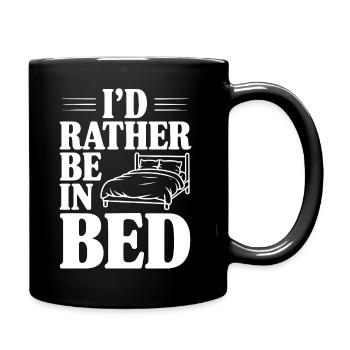 Je préférerais être au lit - Mug uni - noir - Droite