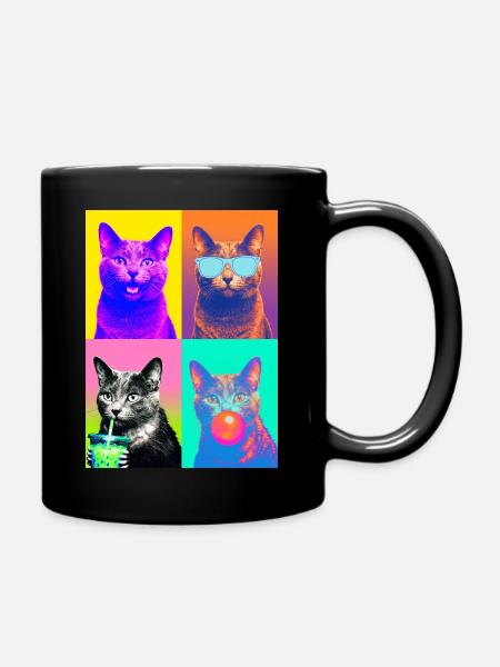 Katzen Korat Katze - Tasse einfarbig - Schwarz