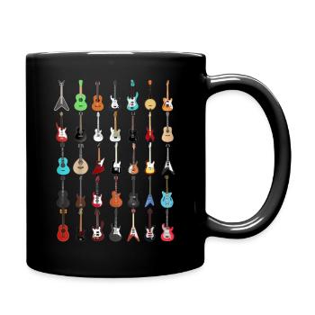 Gitarren Gitarre Gitarrist Musiker Musik Geschenk - Tasse einfarbig - Schwarz - Rechts