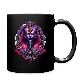 Pharao Violett – Ägypten Deluxe - Tasse einfarbig - Schwarz - Rechts