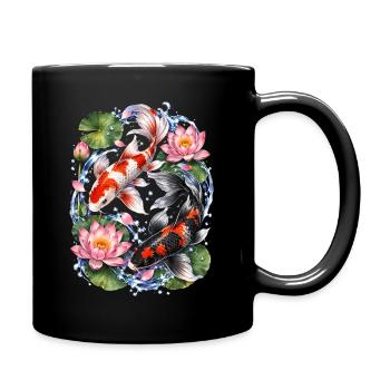 Koi-fische Japanische Koi-fische Koi-karpfen - Tasse einfarbig - Schwarz - Rechts