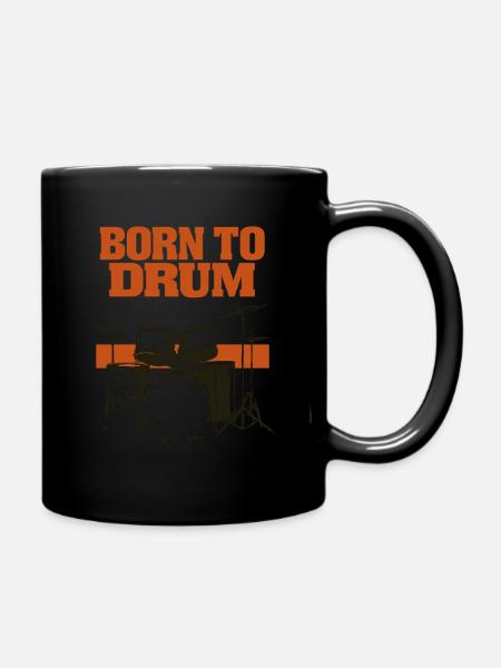 Born to drum - Tasse einfarbig - Schwarz