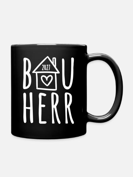 Bauherr 2027 - Tasse einfarbig - Schwarz