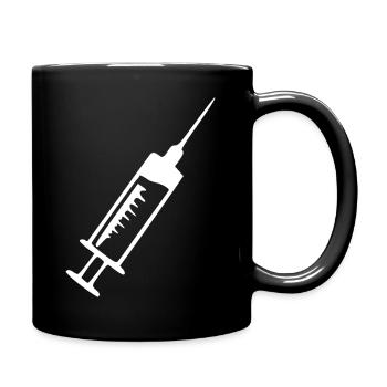 Spritze Arzt Ärztin Krankenpfleger Geschenk  - Tasse einfarbig - Schwarz - Rechts