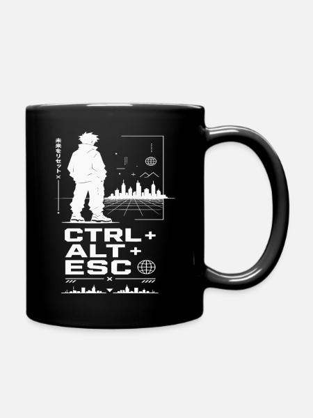Ctrl Alt Escape: Stadtläufer - Tasse einfarbig - Schwarz