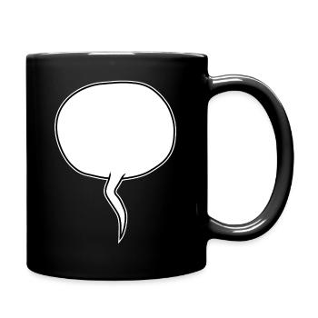 Sprechblasen-Skizze Outline - Tasse einfarbig - Schwarz - Rechts