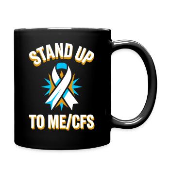 Stand Up To ME/CFS Schleife - Tasse einfarbig - Schwarz - Rechts