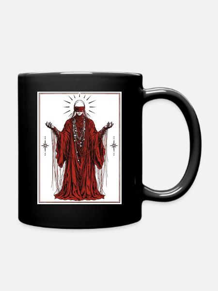 Karmesinrote Augenbindende Entität Halloween - Tasse einfarbig - Schwarz