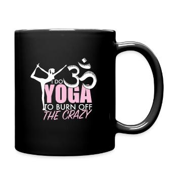 Yoga für Verrückte - Tasse einfarbig - Schwarz - Rechts