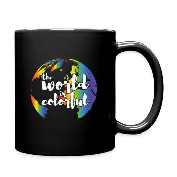 LGBT Die Welt ist bunt - Tasse einfarbig - Schwarz - Rechts