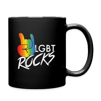 LGBT rocks - Full Colour Mug - black - Right