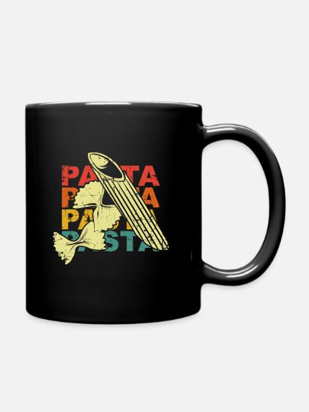 Nudeln - Tasse einfarbig - Schwarz