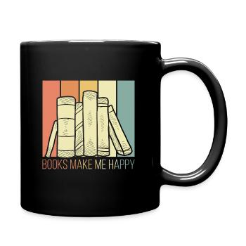 Les livres font le bonheur - Mug uni - noir - Droite