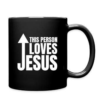 I am a Christian / Jesus / Christian gift - Full Colour Mug - black - Right