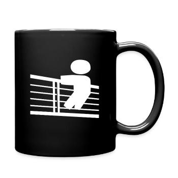 Fan dans le stade Football Outlook Première rangée - Mug uni - noir - Droite