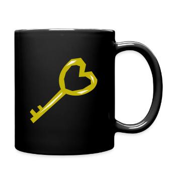 Cool Key Gold Medieval Treasure Chest Pirate - Full Colour Mug - black - Right