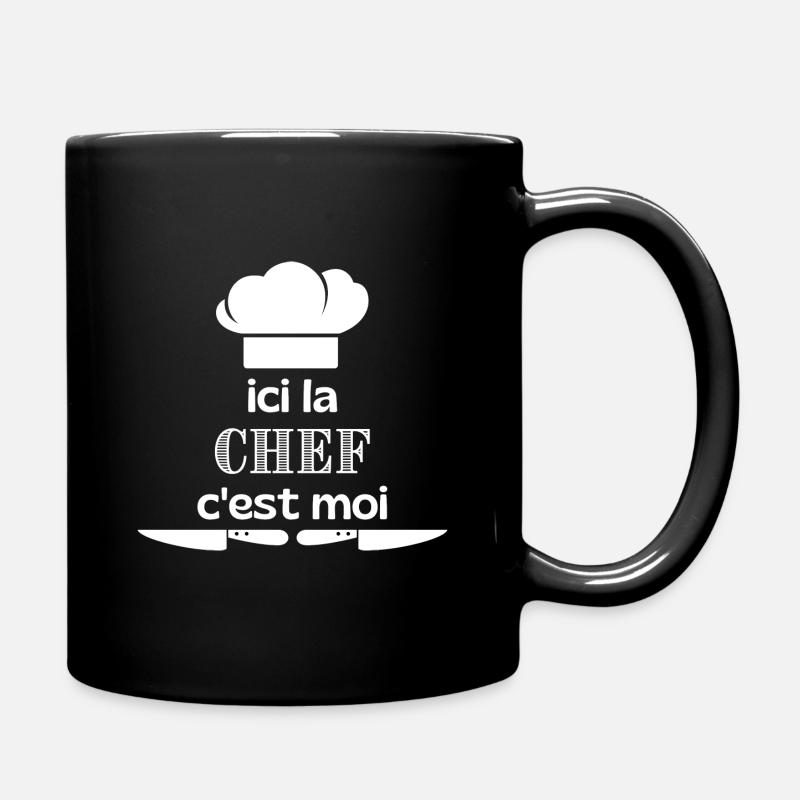 Ici la chef c'est moi - Mug uni - noir