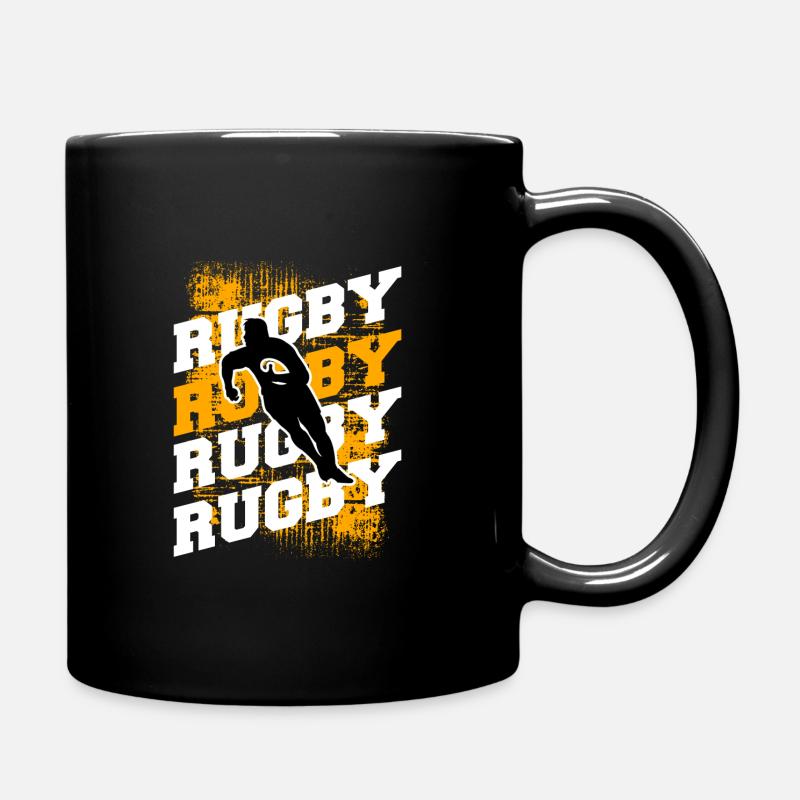 rugby - Full Colour Mug - black