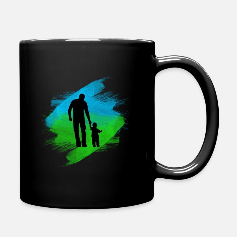 Vater und Tochter - Tasse einfarbig - Schwarz