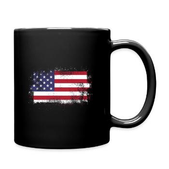 American flag - Full Colour Mug - black - Right