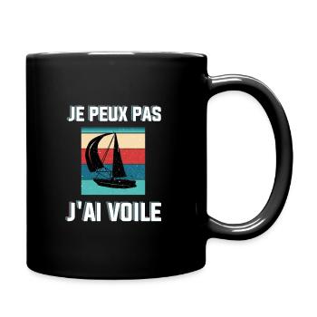 Je peux pas j'ai voile - Mug uni - noir - Droite