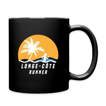 Longe côte-runner - Mug uni - noir - Droite