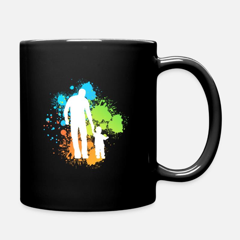 Vater und Tochter - Tasse einfarbig - Schwarz