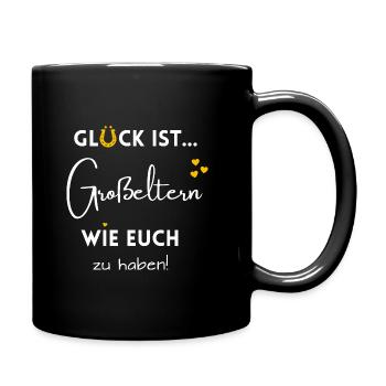 liebevolle Geschenkidee für Oma & Opa Ostern - Tasse einfarbig - Schwarz - Rechts