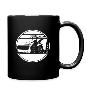 Excavator Excavator Driver Sunset Retro Design - Full Colour Mug - black - Right